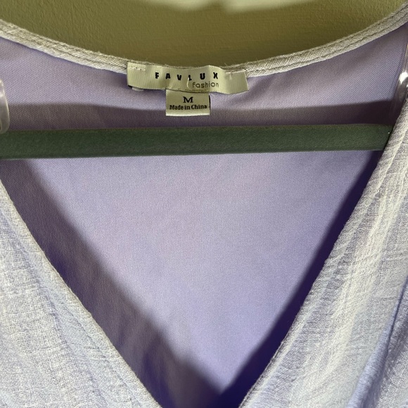 Fawlux Purple Button Across Dress - Picture 2 of 3